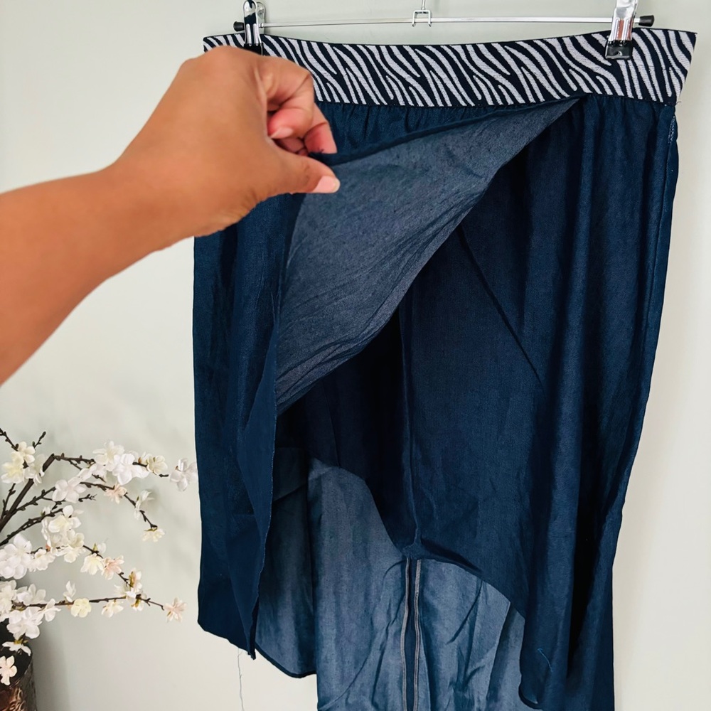 Ashley Stewart HI Low Chambray Skirt NWT Size 22/24